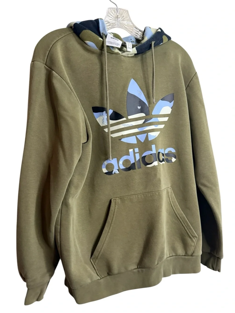 Adidas Originals H13474 Camo Trefoil Hoodie Focus Olive Men’s M unisex
